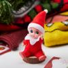 imageJOYIN 1 Pack Christmas Purple Tiny Elf Soft Plush Toy for Adults Kids Accessories Party Favors Xmas Party Supplies Christmas Decor Xmas GiftRed