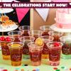 imageJOYIN 100 Pcs 16oz Graduation Party Plastic Cups Maroon Grad PET Cup Tableware Bulk for Class of 2025 Graduates Disposable Cups for 2025 High School College Graduation School Grad Party SuppliesMaroon