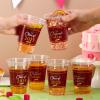 imageJOYIN 100 Pcs 16oz Graduation Party Plastic Cups Maroon Grad PET Cup Tableware Bulk for Class of 2025 Graduates Disposable Cups for 2025 High School College Graduation School Grad Party SuppliesMaroon