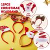 imageJOYIN 12 Packs Christmas Headbands 3D Head Hat Headbands for Kids Women Men Christmas Parties Costume Accessories Xmas Holiday Party Favors Photo Booth ONE SIZE FIT ALLClassical