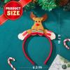 imageJOYIN 12 Packs Christmas Headbands 3D Head Hat Headbands for Kids Women Men Christmas Parties Costume Accessories Xmas Holiday Party Favors Photo Booth ONE SIZE FIT ALLClassical