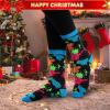 imageJOYIN 12 Pairs Christmas Socks Christmas Crew Socks for Women Holiday or Birthday GiftBlack Mix