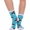 imageJOYIN 12 Pairs Christmas Socks Christmas Crew Socks for Women Holiday or Birthday GiftBlue Mix