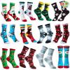 imageJOYIN 12 Pairs Christmas Socks Christmas Crew Socks for Women Holiday or Birthday GiftBlue Mix