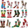 imageJOYIN 12 Pairs Christmas Socks Christmas Crew Socks for Women Holiday or Birthday GiftBrown Mix