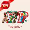 imageJOYIN 12 Pairs Christmas Socks Christmas Crew Socks for Women Holiday or Birthday GiftBrown Mix