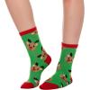 imageJOYIN 12 Pairs Christmas Socks Christmas Crew Socks for Women Holiday or Birthday GiftGreen Mix
