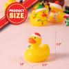 imageJOYIN 12 Pcs Christmas Rubber Duck Bath Toys for Christmas Goodie Bag Stuffers and Baby Showers Girls and Toddlers Christmas Party Favor Xmas Gifts