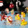 imageJOYIN 12 Pcs Christmas Rubber Duck Bath Toys for Christmas Goodie Bag Stuffers and Baby Showers Girls and Toddlers Christmas Party Favor Xmas Gifts