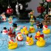 imageJOYIN 12 Pcs Christmas Rubber Duck Bath Toys for Christmas Goodie Bag Stuffers and Baby Showers Girls and Toddlers Christmas Party Favor Xmas Gifts