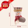 imageJOYIN 12 Pcs Mini Christmas 3D Bulk Xmas Stockings Santa Snowman Reindeer Burlap Stockings for Present Holders Treat Bags Christmas Tree Decoration Xmas Party Decors