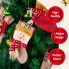 imageJOYIN 12 Pcs Mini Christmas 3D Bulk Xmas Stockings Santa Snowman Reindeer Burlap Stockings for Present Holders Treat Bags Christmas Tree Decoration Xmas Party Decors