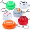 imageJOYIN 12 Pcs Sports Balls Fidget Clicker Toys 3D Printed Sensory Clicker Keychain Fidget Toys for Relief Stress Autism Hyperactivity Kids Adults Birthday Gifts Goodie Bags StuffersSports Balls