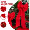 imageJOYIN 12Pack 16quotx9quot Red Velvet Bows for Christmas Tree Wreath Garland DecorLarge