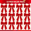 imageJOYIN 12Pack 16quotx9quot Red Velvet Bows for Christmas Tree Wreath Garland DecorSmall