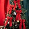 imageJOYIN 12Pack 16quotx9quot Red Velvet Bows for Christmas Tree Wreath Garland Decormedium