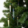 imageJOYIN 12Pcs Colorful Christmas Icicle Glass Ornaments Christmas Tree Decorations in 12 Different Designs 3537quot Xmas Tree Hanging Decorations
