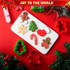 imageJOYIN 13 PCS Christmas Cookie Cutters in Stainless Steel with 35 plus Grip and a Rolling Pin for Xmas Holiday Party Baking Supplies Snowflake Gingerbread Cookies Mold and Baking Gift