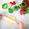 imageJOYIN 13 PCS Christmas Cookie Cutters in Stainless Steel with 35 plus Grip and a Rolling Pin for Xmas Holiday Party Baking Supplies Snowflake Gingerbread Cookies Mold and Baking Gift