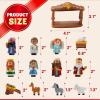 imageJOYIN 13 PCS Christmas Little Nativity Playset Reenact Miniature Toys Nativity Set Christmas Manger Scene for Kids Present Xmas Decorations