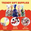 imageJOYIN 144 PCS Christmas Cellophane Bags with Ribbon for Holiday Treats Christmas Clear Cello Gift Candy Cookie Bags for Party Favors Festivals Presents Party Supplies 11 X 5