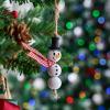 imageJOYIN 173 Pcs Christmas DIY Wooden Beads Craft Printed Wood Round Beads Make Up to 30 Hanging Ornaments of Snowman Santa Santa ampamp Elf for Christmas Craft Xmas Holiday DecorationArt Activities