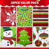 imageJOYIN 18 PCS Christmas Bags Holiday Goody Gift Treat Candy Wrapping Paper Bags for Classroom and Party Favors Xmas Decor Supplies 43quotX55quotX25quot not included tissue paper