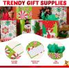 imageJOYIN 18 PCS Christmas Present Bags Holiday Goody Gift Treat Candy Wrapping Paper Bags with Handles for Xmas Gift Giving Classroom Party Favors Thanksgiving Decor 9quotx 35quotx 73quot