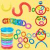 imageJOYIN 18 Pack Pop Tubes Sensory Toys Large Fidget Toys Party Favors  9 Colors Creativity Learning ampamp Fun for Toddler Kids  Perfect for Party Goodie Bags Stuffers Classroom School RewardLarge