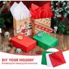 imageJOYIN 180 Sheets Glitter Tissue Paper Red Green White Tissue Paper for Gift Wrapping Supplies 20x20 Christmas Wrapping Paper for Holiday Wrap Craft Decorations
