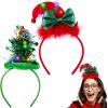 imageJOYIN 2 PCS Christmas LED Headband Tree and Elf Hat Designs Headband with LED Lights for Christmas Party Decoration