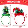 imageJOYIN 2 PCS Christmas LED Headband Tree and Elf Hat Designs Headband with LED Lights for Christmas Party Decoration
