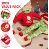 imageJOYIN 2 PCS Christmas Santa Ugly Sweaters for Doll Cupcakes and Donuts Themed Naughty Pajamas Christmas Doll Clothes Accessories for Holiday Room Party Decorations Gifts