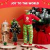 imageJOYIN 2 PCS Christmas Santa Ugly Sweaters for Doll Cupcakes and Donuts Themed Naughty Pajamas Christmas Doll Clothes Accessories for Holiday Room Party Decorations Gifts