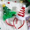 imageJOYIN 2 PCS Lighted Christmas Headbands with LED lights in Springy Santa Hat Tree Designs for Christmas and Holiday Parties ONE SIZE FIT ALL