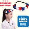 imageJOYIN 2 Pack Patriotic Accessories American Flag Headband and Floral Headband for Women Girls 4th of July Hairband Accessories Red White and Blue Decoration for Memorial Day Independence Day