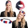 imageJOYIN 2 Pack Patriotic Accessories American Flag Headband and Floral Headband for Women Girls 4th of July Hairband Accessories Red White and Blue Decoration for Memorial Day Independence Day