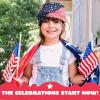 imageJOYIN 2 Pack Patriotic Accessories American Flag Headband and Floral Headband for Women Girls 4th of July Hairband Accessories Red White and Blue Decoration for Memorial Day Independence Day