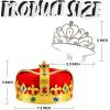 imageJOYIN 2 Pack Royal Crowns Halloween Party Costume Accessories Kings and Queens Crowns for Kids and Audults