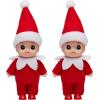 imageJOYIN 2 Pcs Christmas Elf Plush Doll Tiny Soft Plush Toy Doll Xmas Gift for Party Favors Party Supplies Christmas Decor Xmas GiftRed