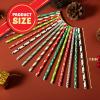 imageJOYIN 200 Pcs Christmas Paper Straws Disposable Christmas Straws Party Supplies in 8 Designs for Xmas Party Tableware Set for Birthday Parties Graduation Celebrations