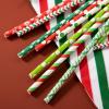 imageJOYIN 200 Pcs Christmas Paper Straws Disposable Christmas Straws Party Supplies in 8 Designs for Xmas Party Tableware Set for Birthday Parties Graduation Celebrations