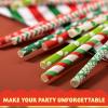 imageJOYIN 200 Pcs Christmas Paper Straws Disposable Christmas Straws Party Supplies in 8 Designs for Xmas Party Tableware Set for Birthday Parties Graduation Celebrations