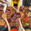 imageJOYIN 2025 Graduation Party Plates and Napkins Orange Tableware Set Supplies 200 PCS Graduation Disposable Paper Plates Cocktail Napkins for Congrats Grad Party Decorations Celebration Serve 50Maroon  Gold