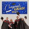 imageJOYIN 2025 Graduation Plastic Backdrop Blue 65quot Class of 2025 Congrats Grad Banner with Double Sided Adhesive Dot Graduation Party Indoor Outdoor Decoration Photoshoot Props SuppliesBlue