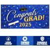 imageJOYIN 2025 Graduation Plastic Backdrop Blue 65quot Class of 2025 Congrats Grad Banner with Double Sided Adhesive Dot Graduation Party Indoor Outdoor Decoration Photoshoot Props SuppliesBlue