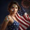 imageJOYIN 22PCS Red White Blue 4th of July Glowing Face Paint Set Glow in the dark Patriotic Makeup with Stencils Sticker Temporary Tattoos for Independence Day Memorial Day Party Party Favors