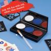 imageJOYIN 22PCS Red White Blue 4th of July Glowing Face Paint Set Glow in the dark Patriotic Makeup with Stencils Sticker Temporary Tattoos for Independence Day Memorial Day Party Party Favors