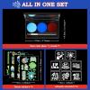 imageJOYIN 22PCS Red White Blue 4th of July Glowing Face Paint Set Glow in the dark Patriotic Makeup with Stencils Sticker Temporary Tattoos for Independence Day Memorial Day Party Party Favors