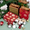 imageJOYIN 24 Christmas Kraft Gift Bags for Classrooms and Party Favors Holiday Goody Gift Bags for Xmas Present Wrapping Christmas Decorations Party Supplies Decor 102quot x 42quot x 63 quotRed Green
